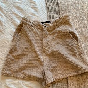 High waisted corduroy shorts